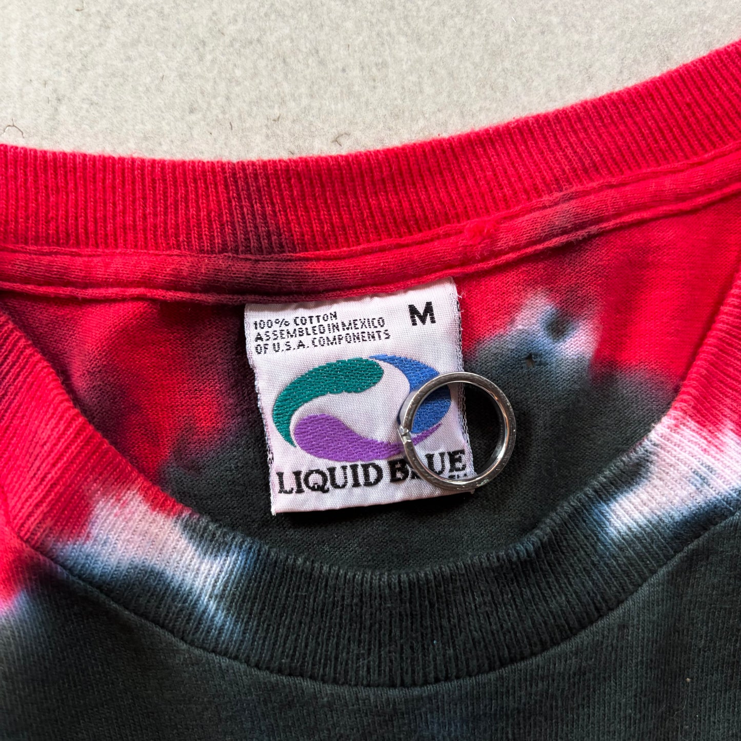 (M FIT L) VINTAGE AOP LIQUID BLUE NHL CHICAGO BLACKHAWKS