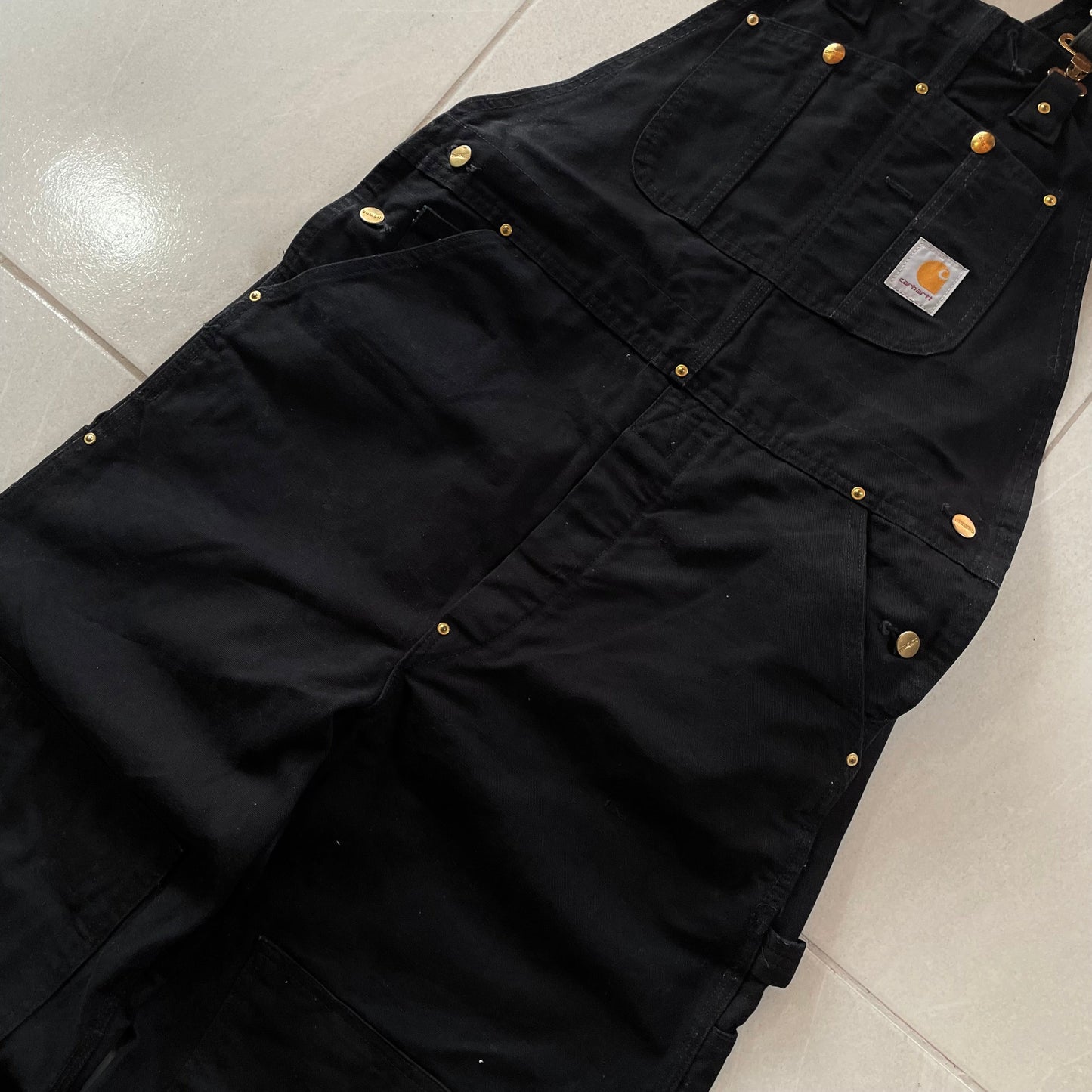 (32/32) CARHARTT OVEROL FULL BLACK DK - NEW