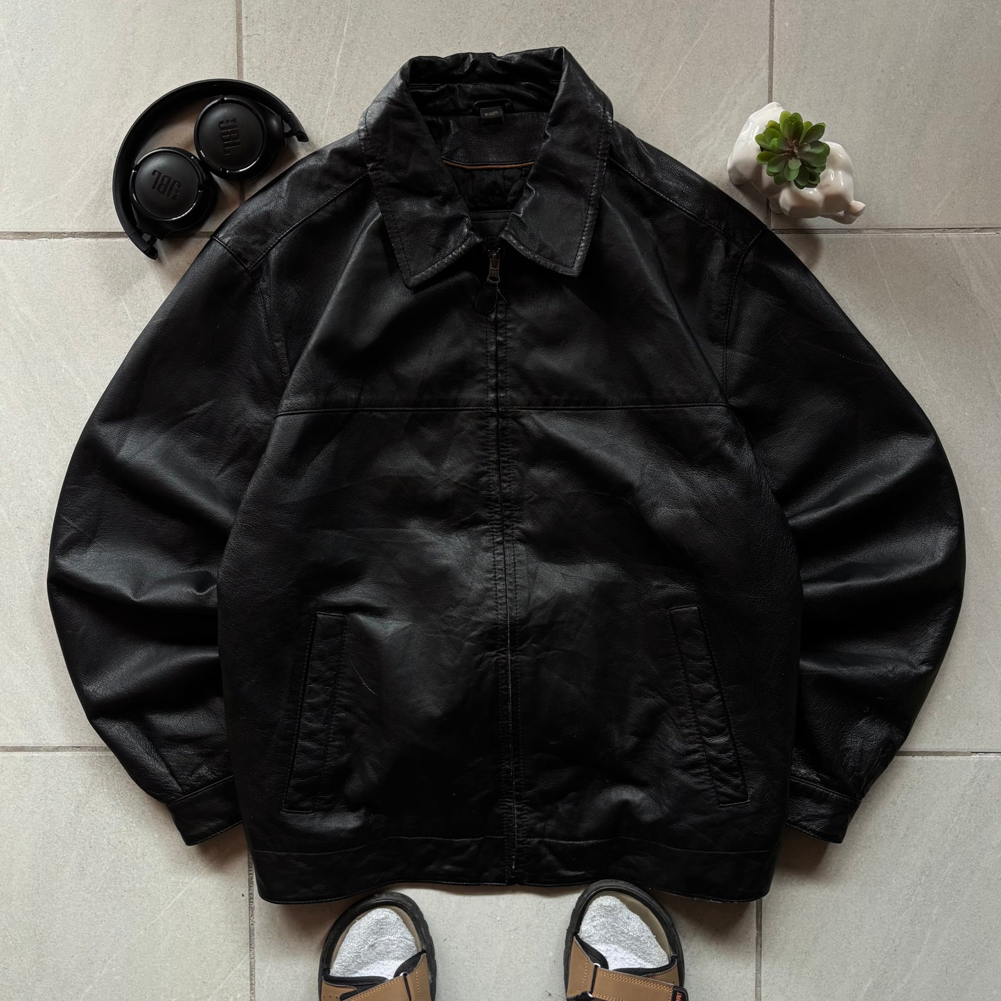 (L) LEATHER JACKET ST - CUERO DE BUEN GROSOR