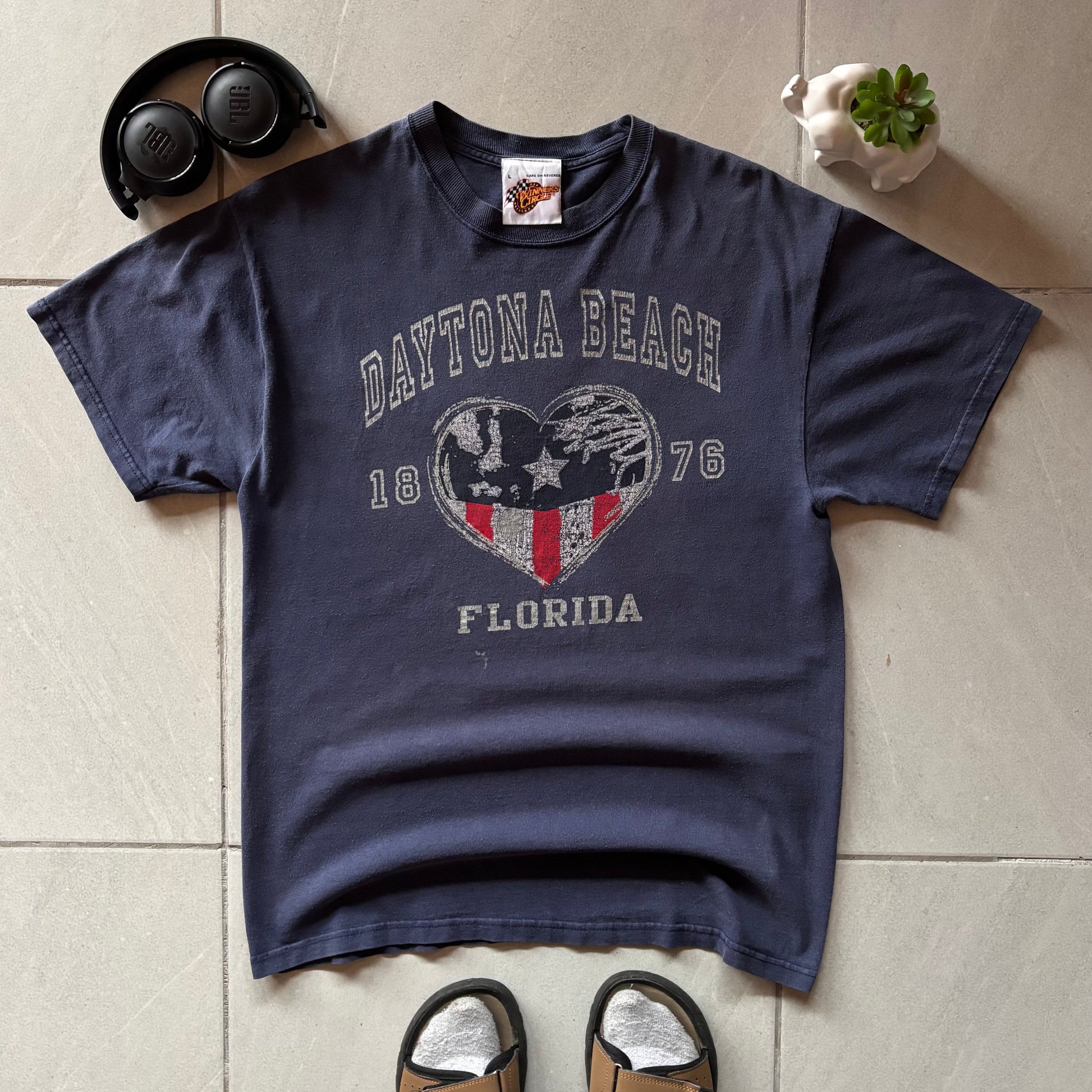 (L) VINTAGE FADED RACING TEE