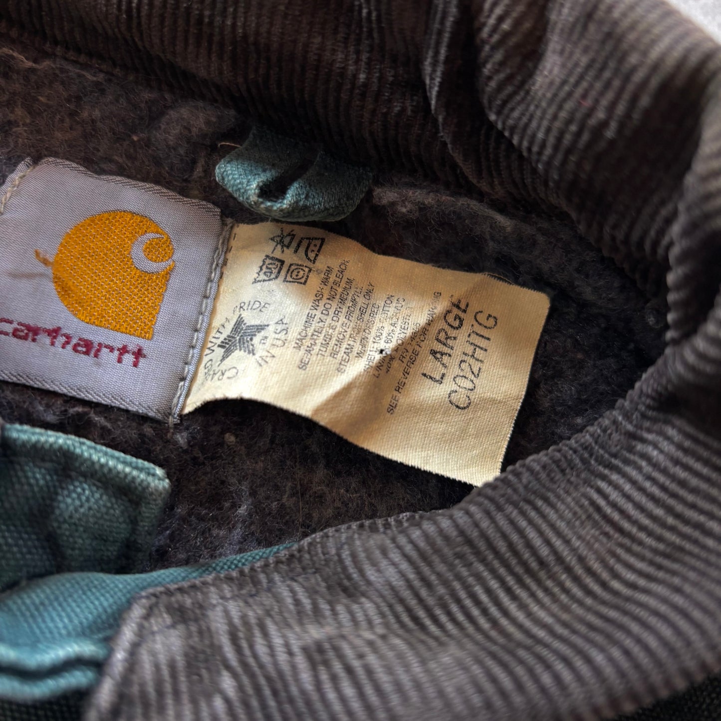 (L) CARHARTT 90s CHORE COAT HUNTER GREEN - ✈️🇨🇴