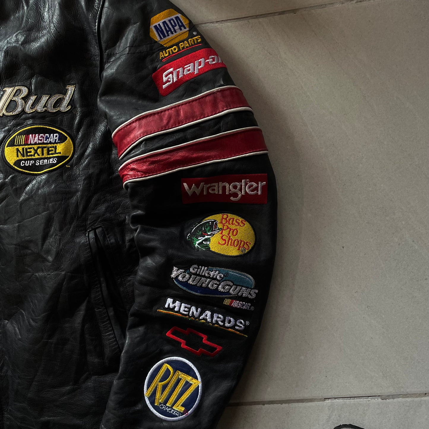 (M BOXY) WILSON LEATHER JACKET NASCAR - DALE JR 8