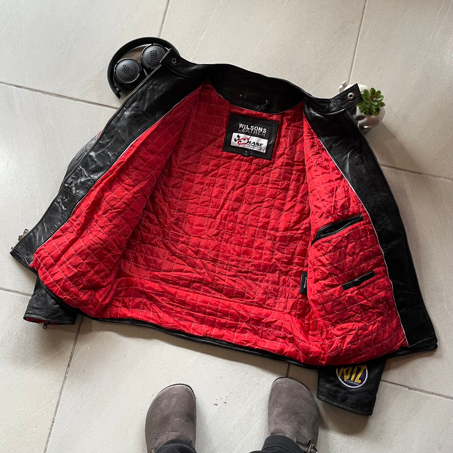 (M BOXY) WILSON LEATHER JACKET NASCAR - DALE JR 8
