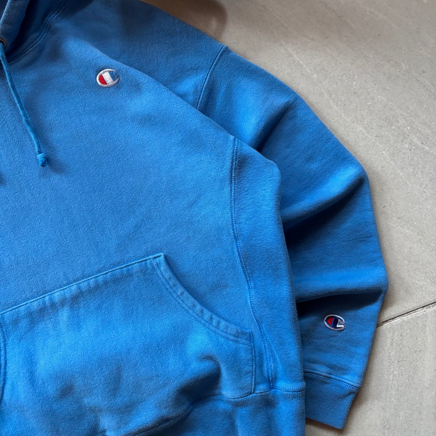 (S BOXY) CHAMPION REVERSE WEAVE HOODIE AZUL