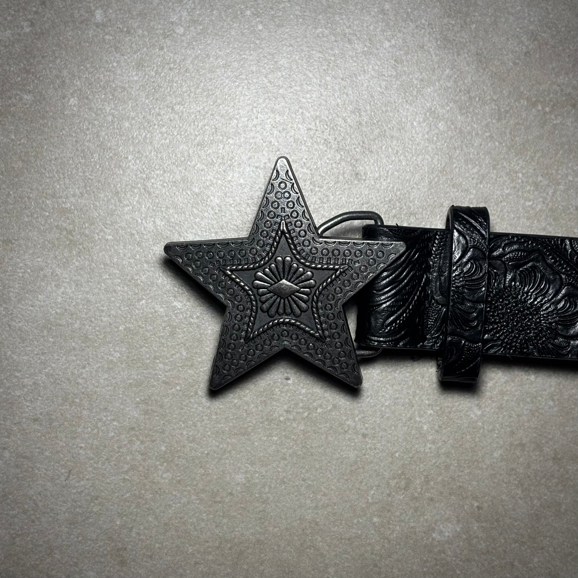STAR STEEL LEATHER BELT