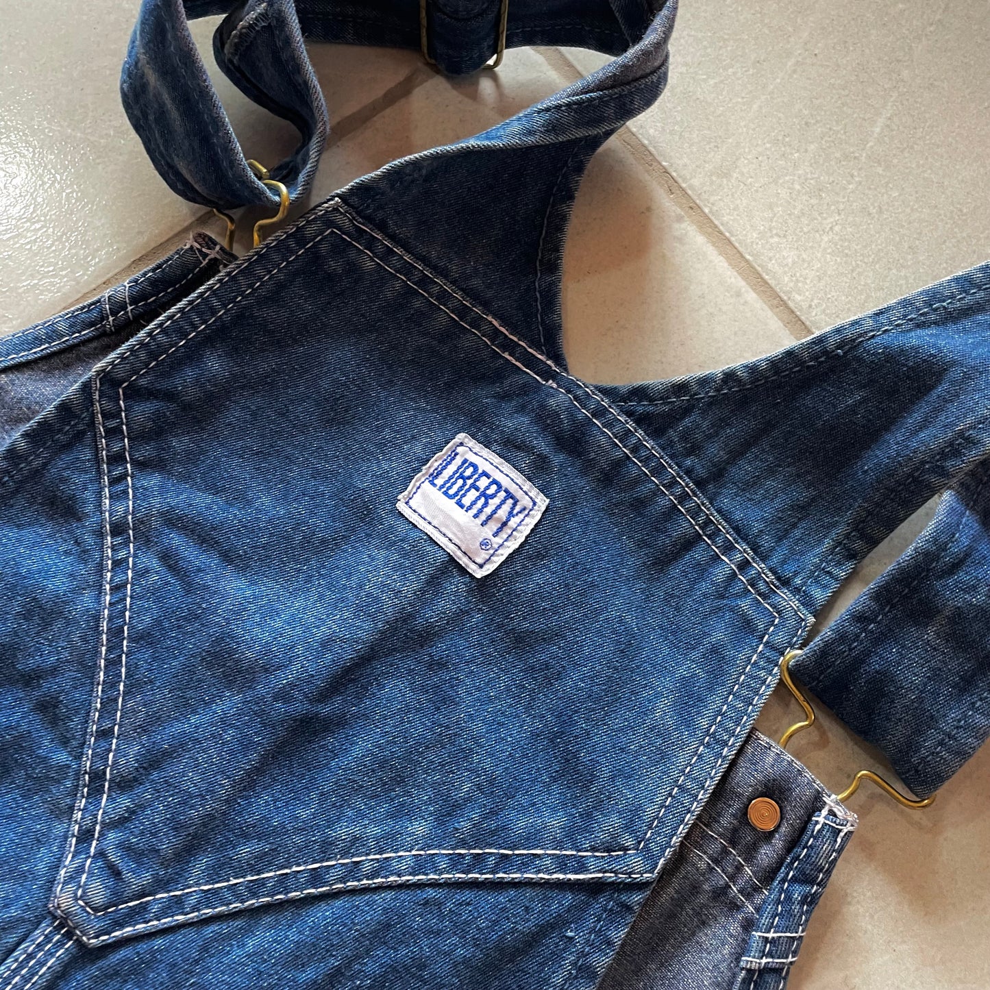 (34/32) LIBERTY Carpenter Style Denim Overalls