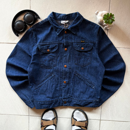(S BOXY) VINTAGE EARLY 90s DENIM JACKET WRANGLER