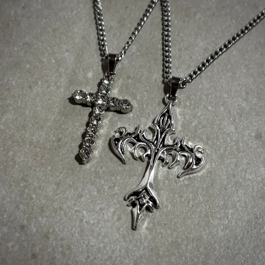 FLAME CROSS NECKLACE (PACK 2)