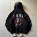 (L) NAVY VINTAGE HOODIE FULL ZIP