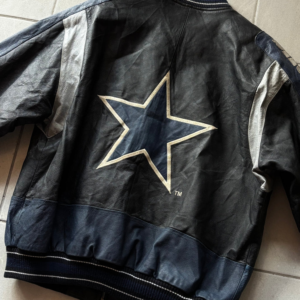 (L) VINTAGE 90's NFL COWBOYS LEATHER JACKET