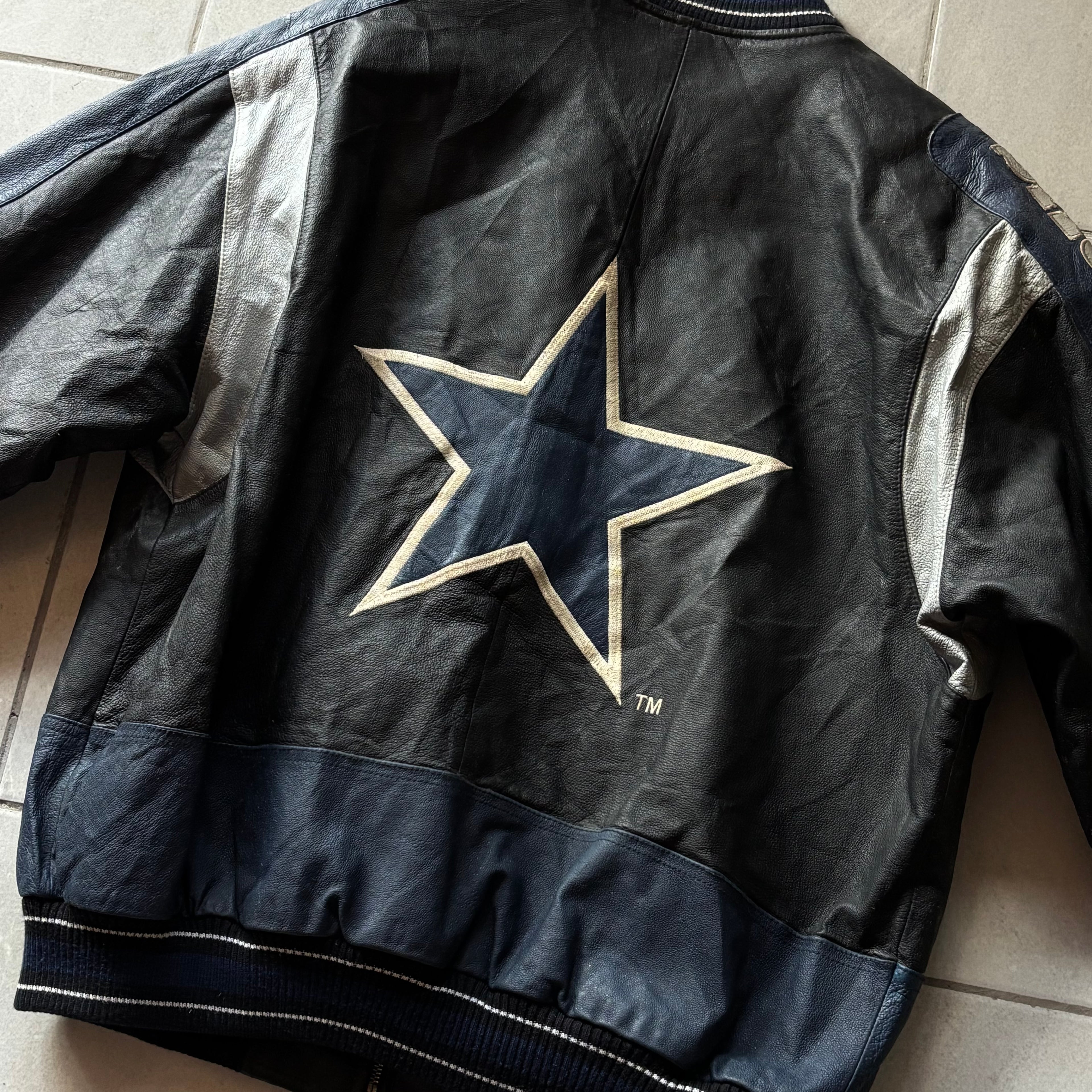(L) VINTAGE 90's NFL COWBOYS LEATHER JACKET