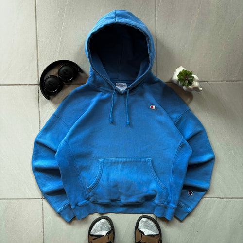 (S BOXY) CHAMPION REVERSE WEAVE HOODIE AZUL