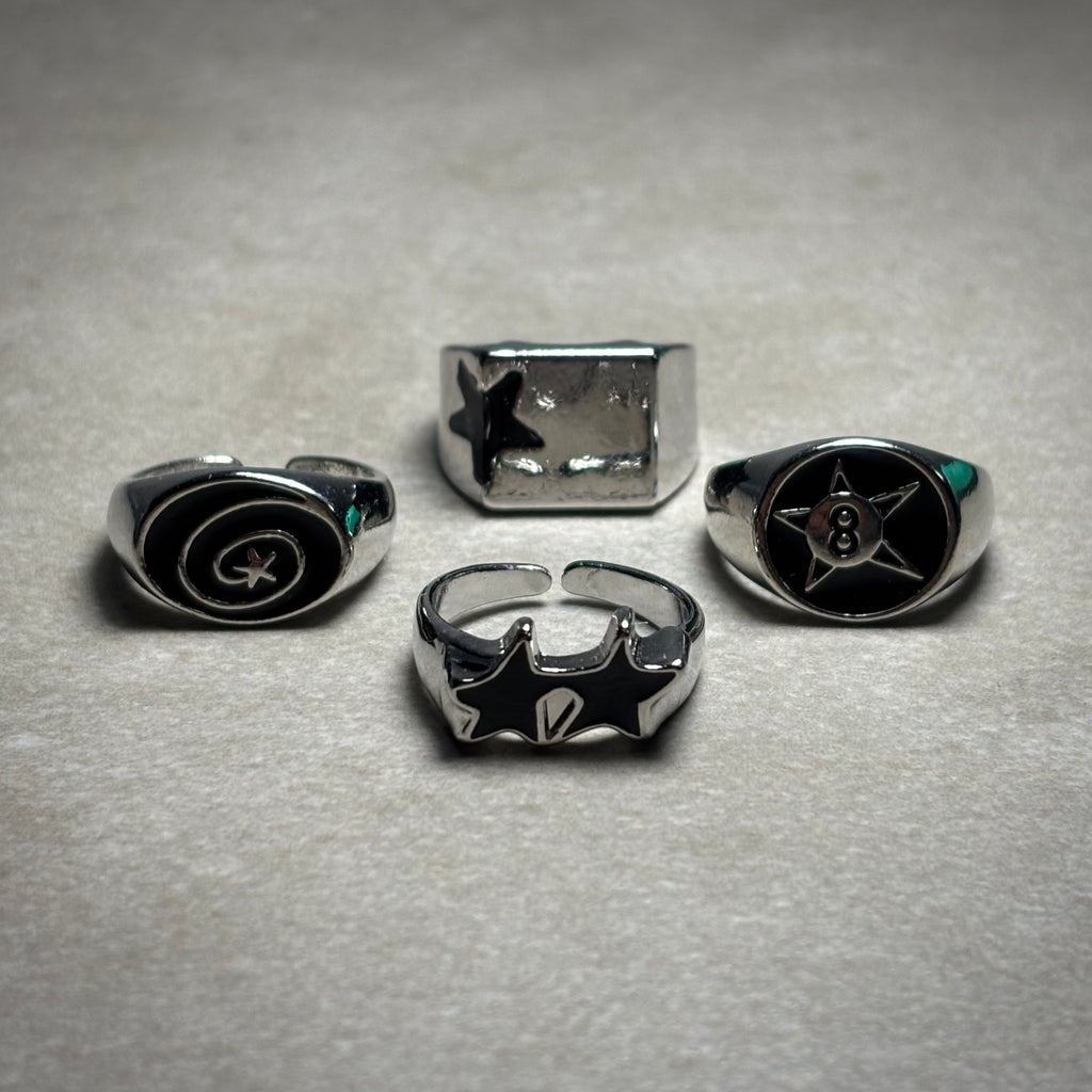 SILVER RING STAR (PACK 4)