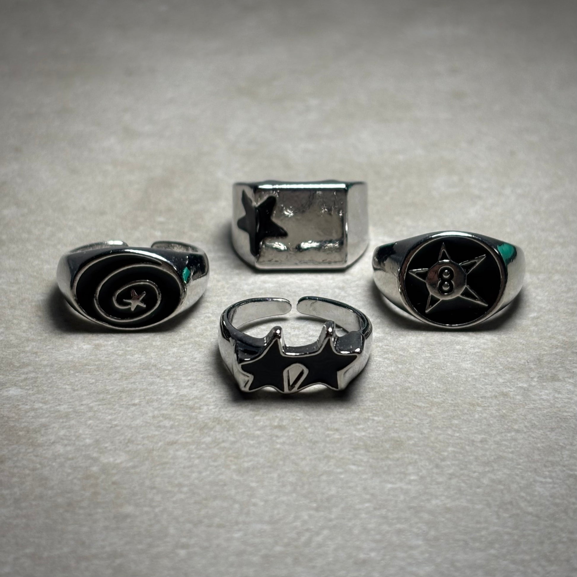 SILVER RING STAR (PACK 4)