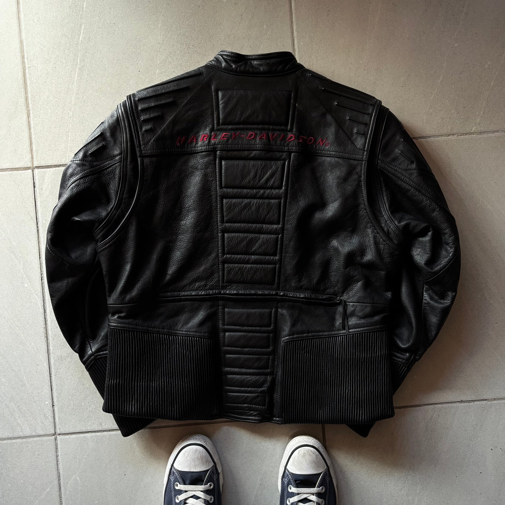 (S FIT M BOXY) HARLEY DAVIDSON MOTORCYCLE LEATHER JACKET