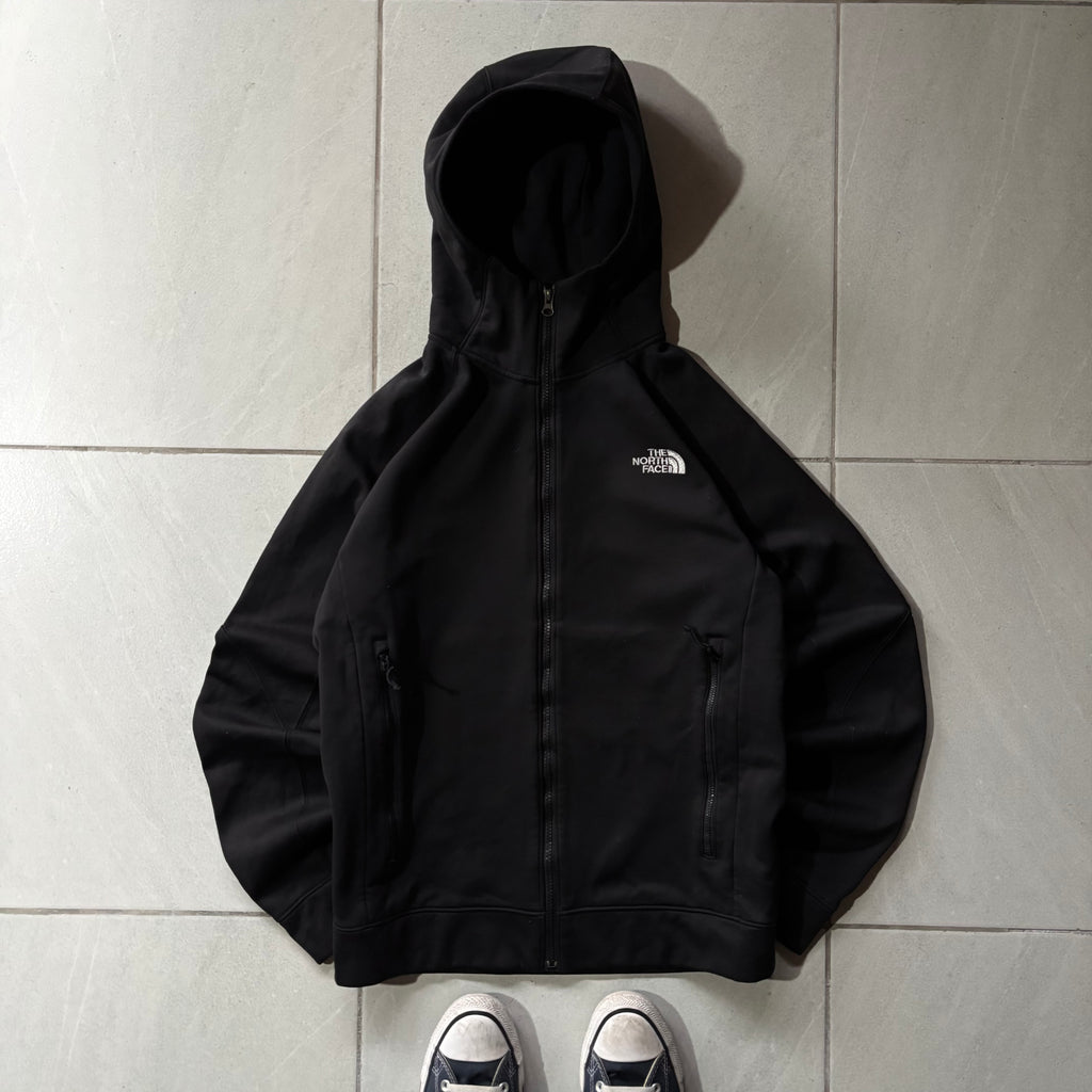 (L) THE NORTH FACE HOODIE FULL ZIP BLACK