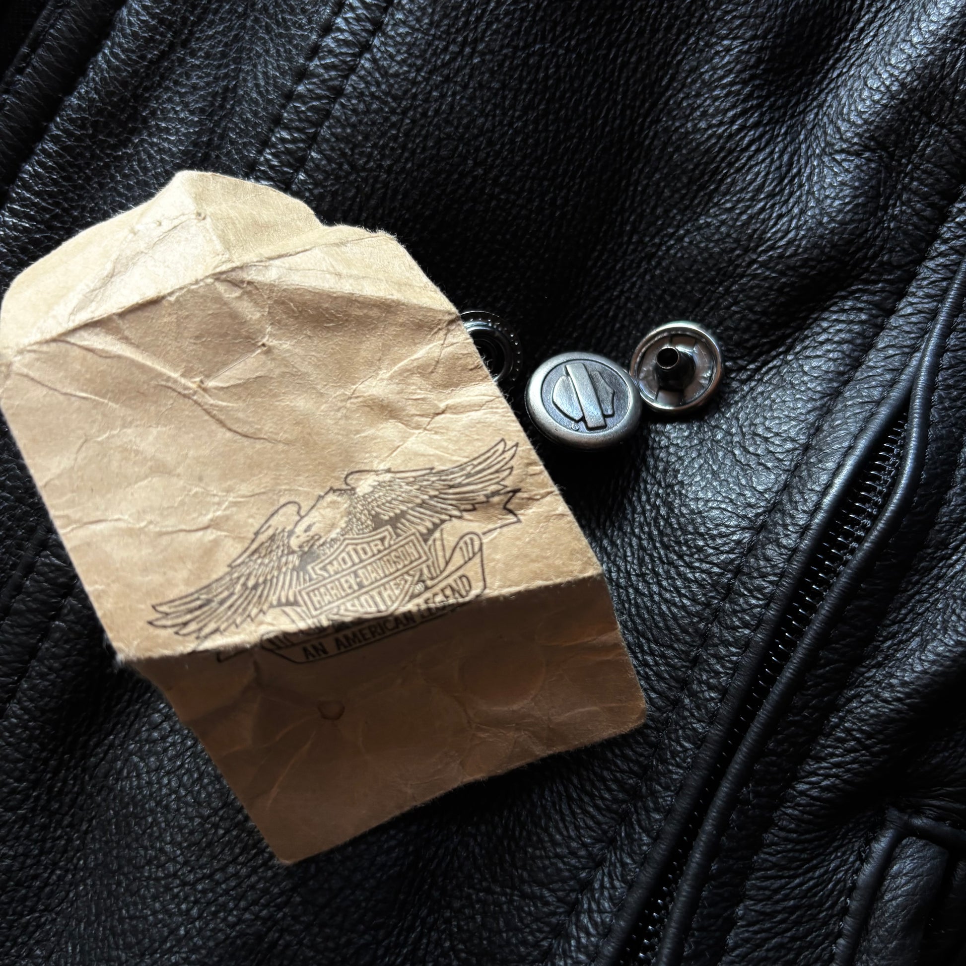 (S FIT M BOXY) HARLEY DAVIDSON MOTORCYCLE LEATHER JACKET