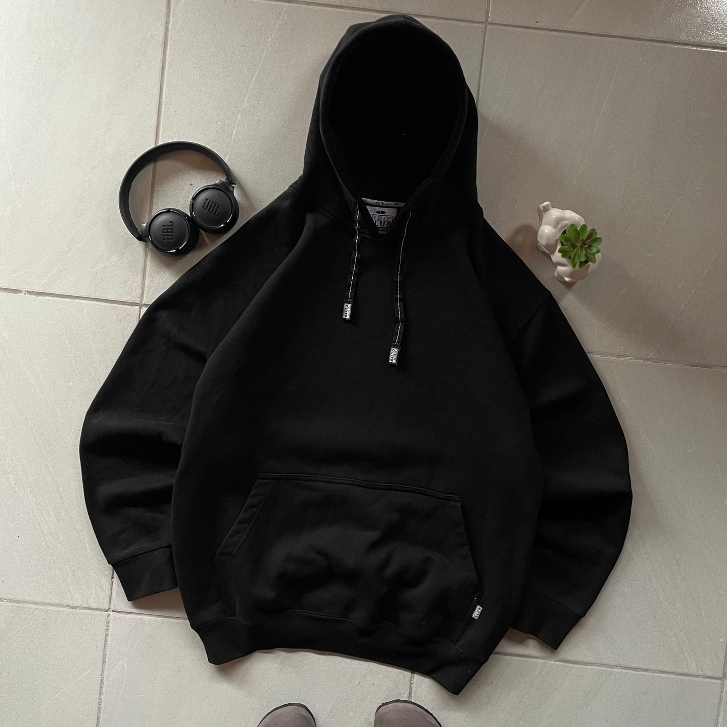 (L) Pro Club Hoodie - Full Black - Rare Item