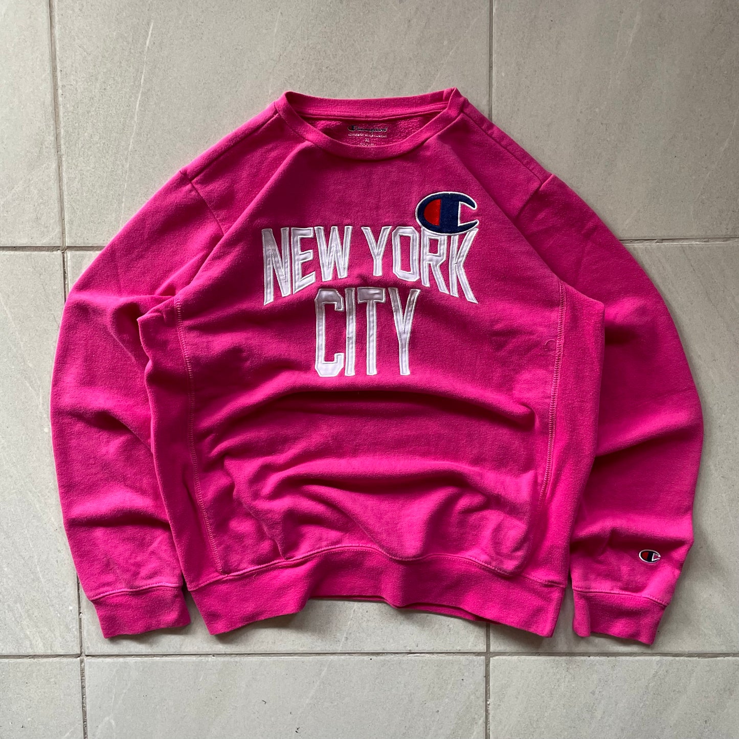 (M boxy) Champion Crewneck Pink NYC