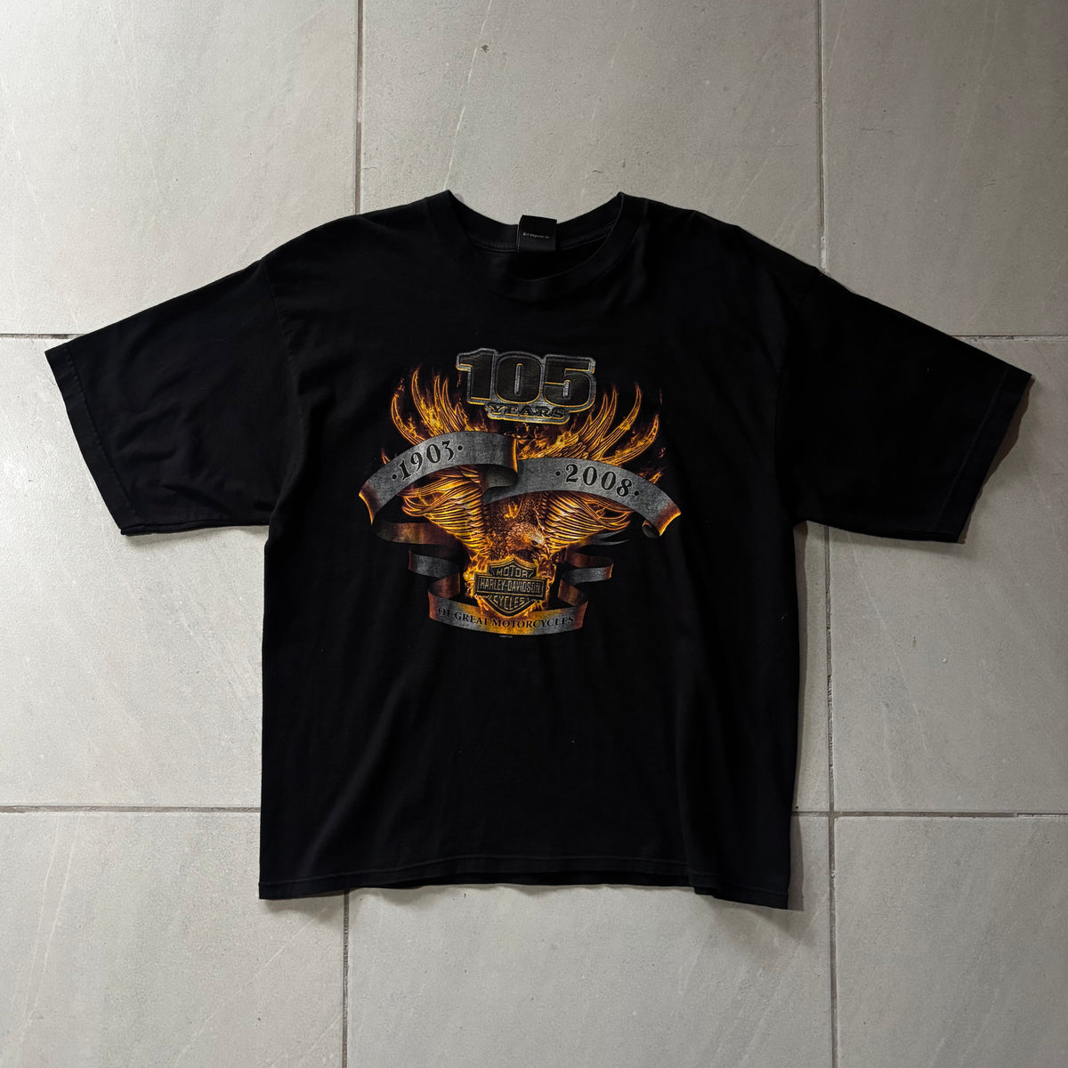 (L BOXY) HARLEY DAVIDSON VINTAGE TEE EAGLE