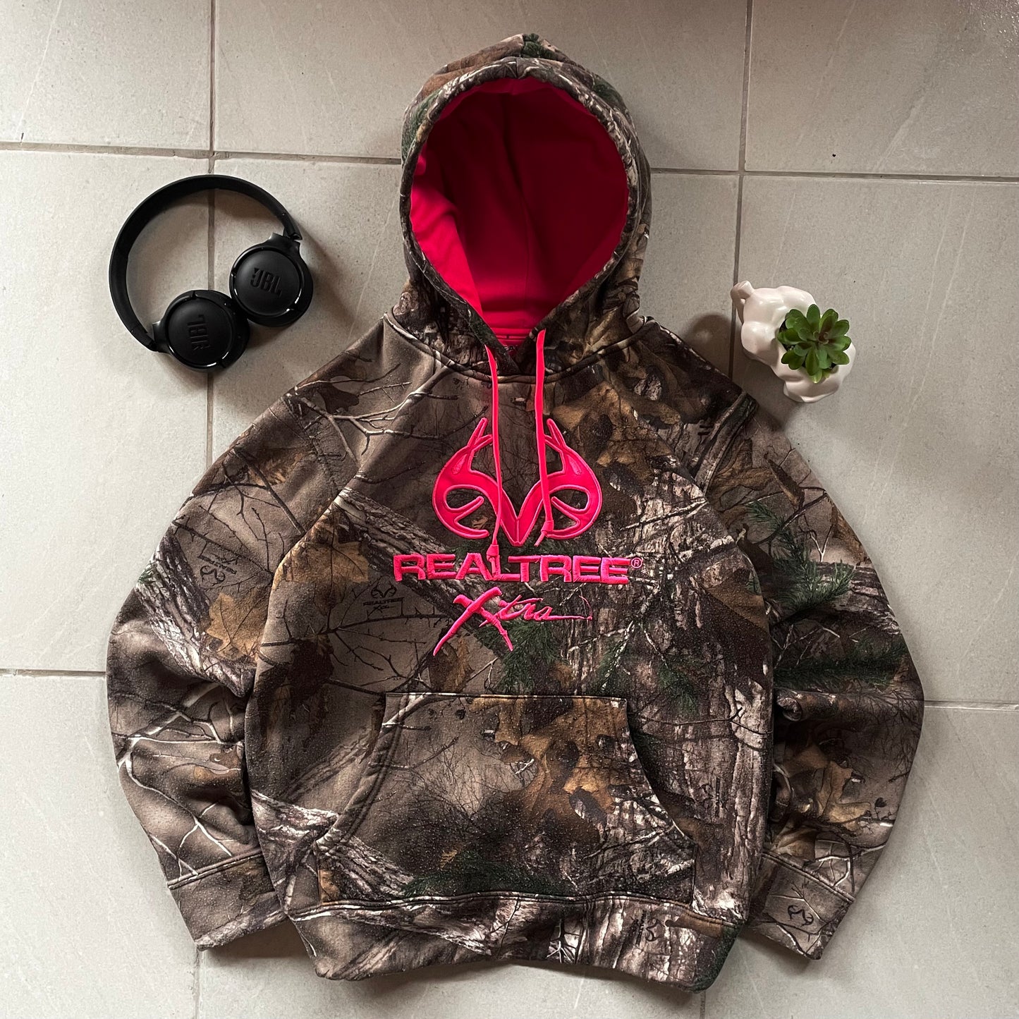 (S Boxy) Real Tree Full Camo - Pink Embroidery