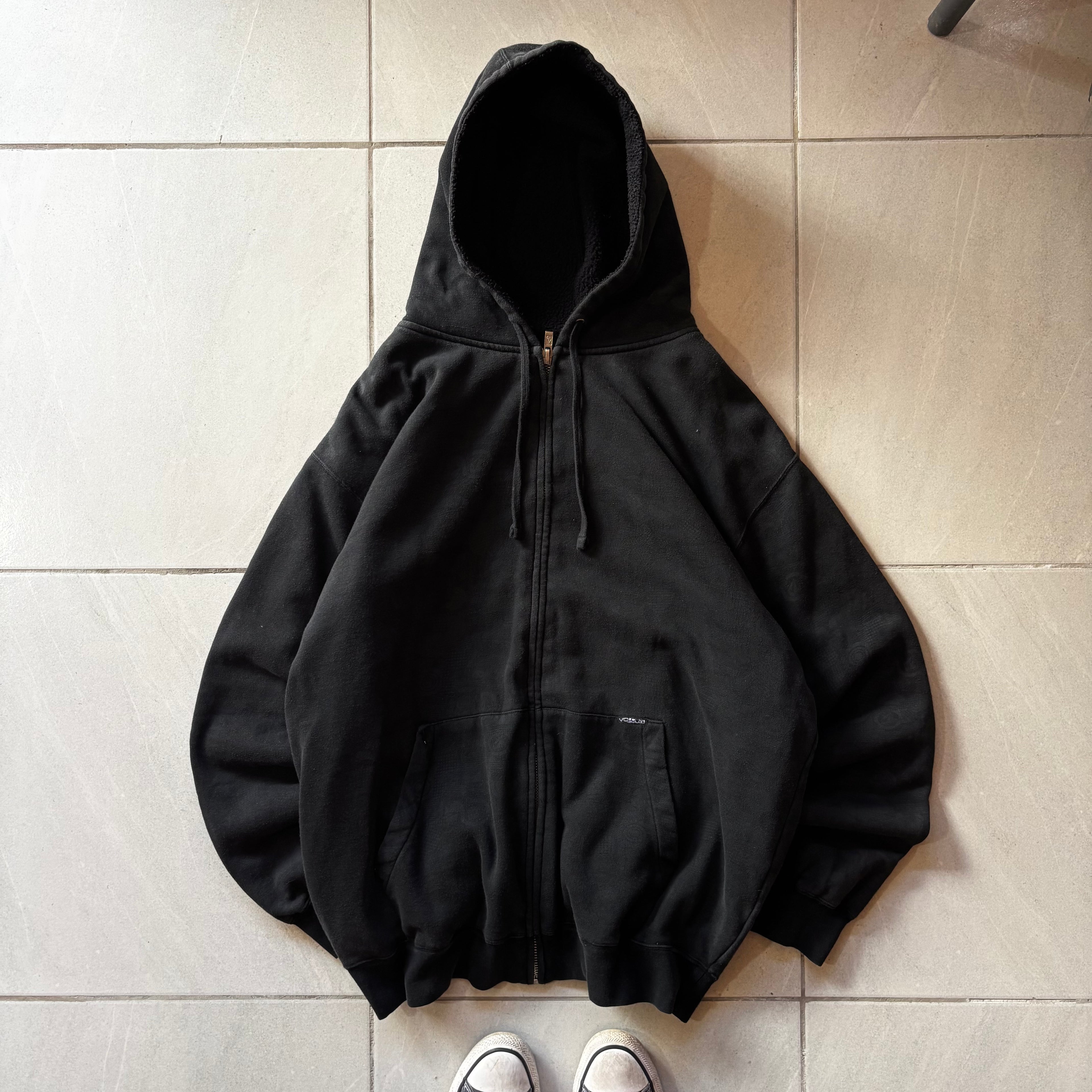 (Xl) VINTAGE VOLCOM HOODIE NEGRA