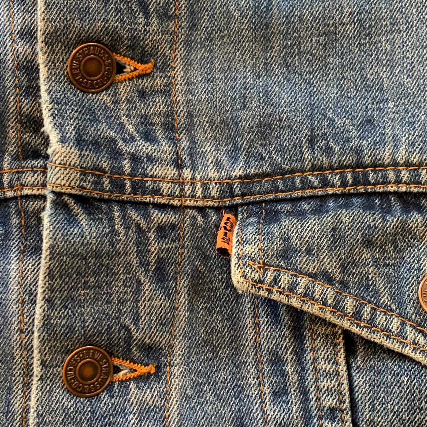 (S) Vintage Levi’s Jacket Orange Tag