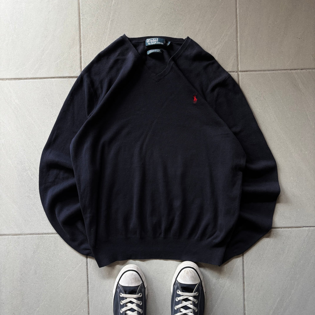 (Xl) SWEATER RALPH LAUREN AZUL MARINO