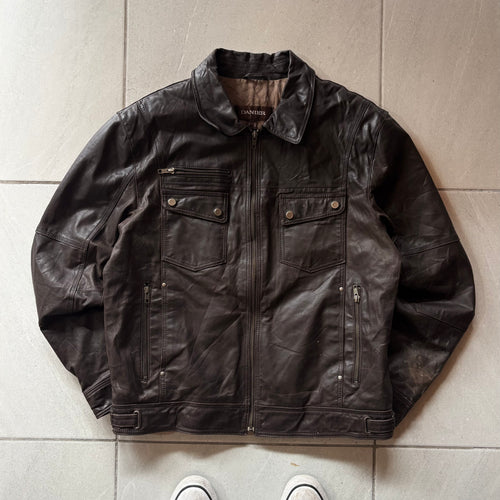 (L) DANIER LEATHER JACKET MOCCA