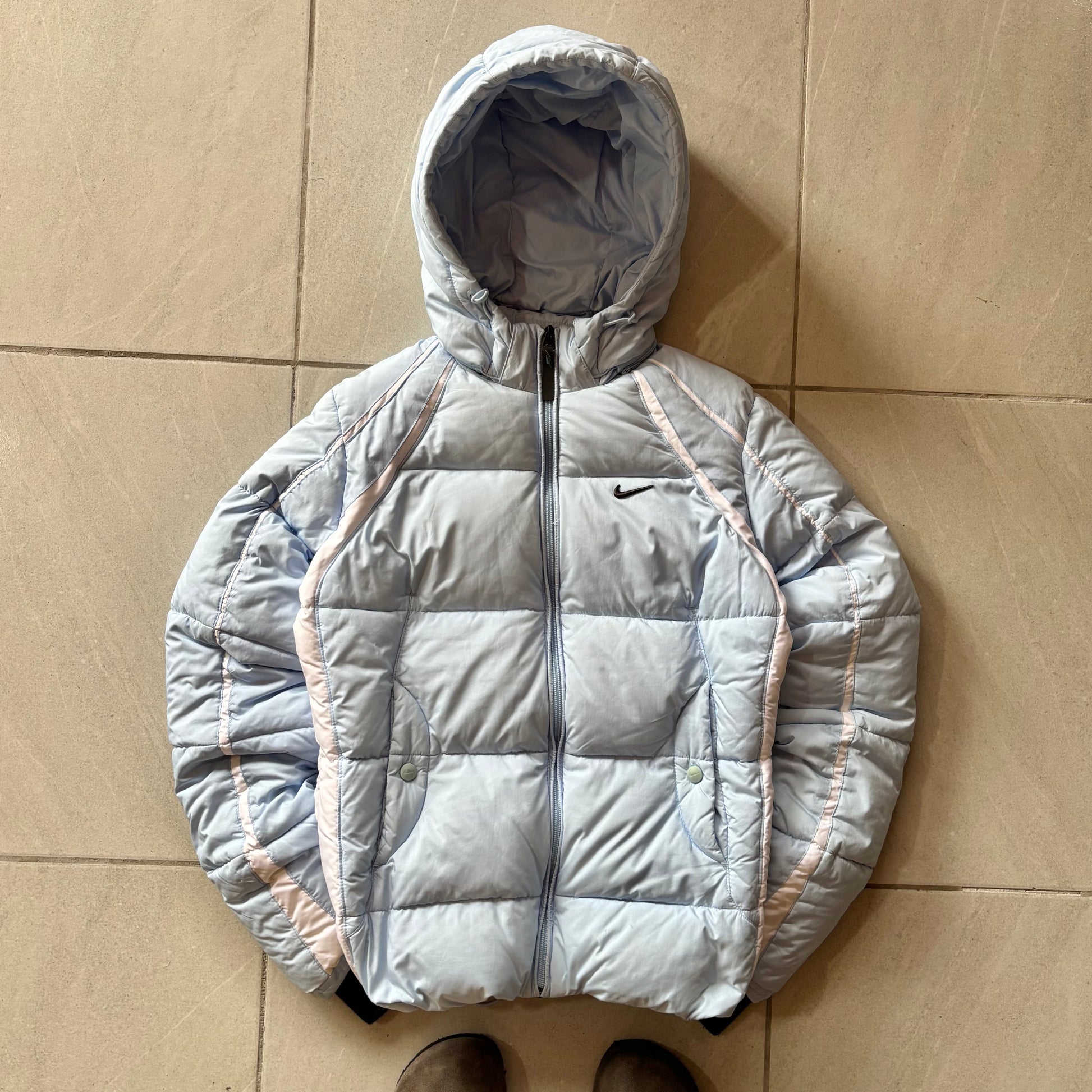 (M) VINTAGE NIKE 00's PUFFER JACKET - PLUMAS - SKY BLUE