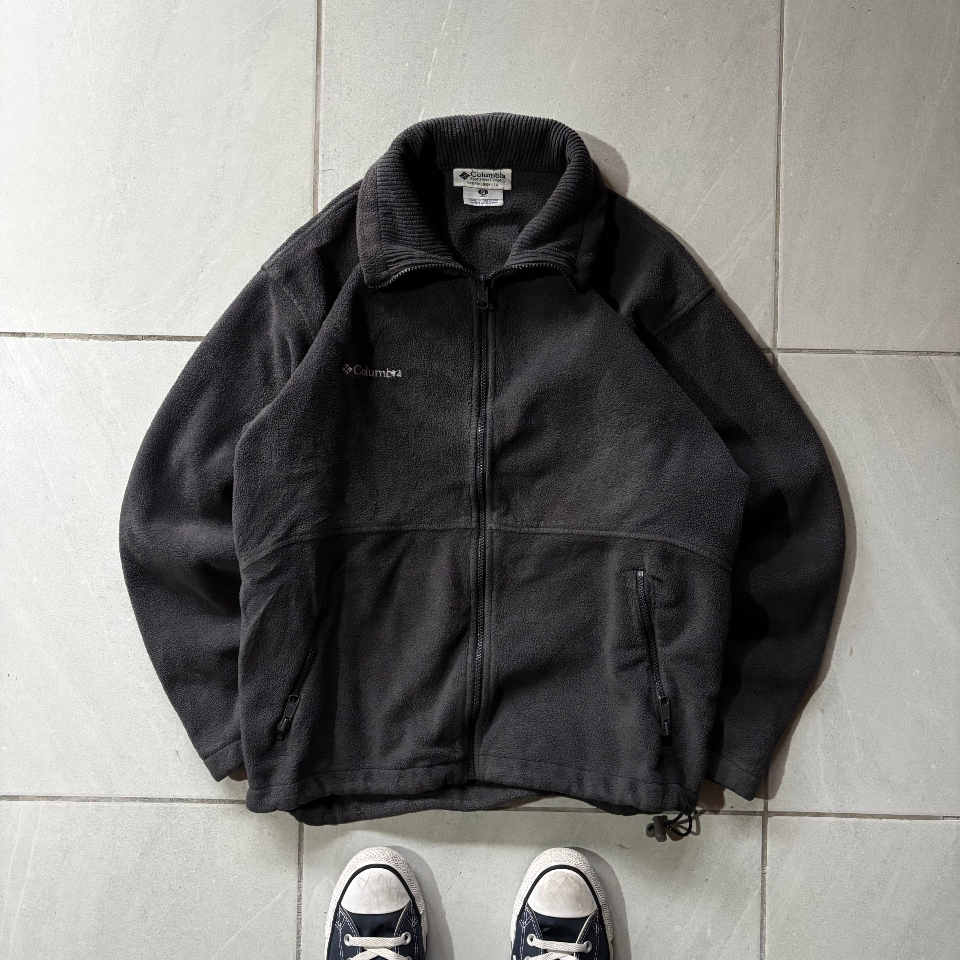 (M BOXY) COLUMBIA FLEECE JACKET GRAY