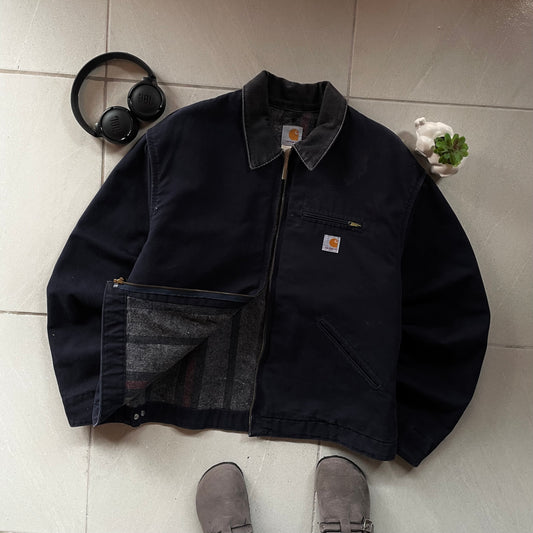 (L) Carhartt Detroit Jacket 90s - Boxy Fit - Azul Marino