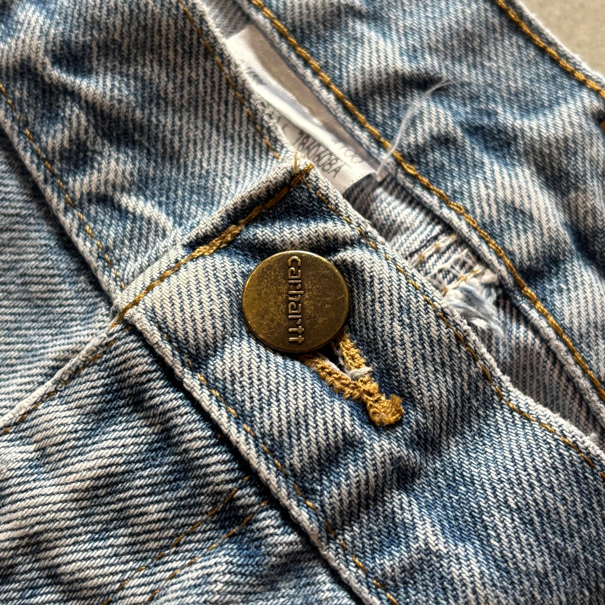 (36/32) CARHARTT BIG LOGO DENIM WORK PANT
