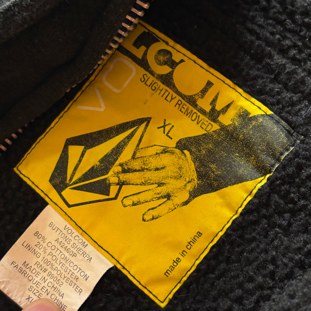 (Xl) VINTAGE VOLCOM HOODIE NEGRA