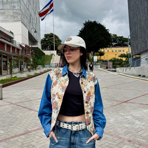 (S FIT M) C.A DENIM CUSTOM JACKET ANGELS