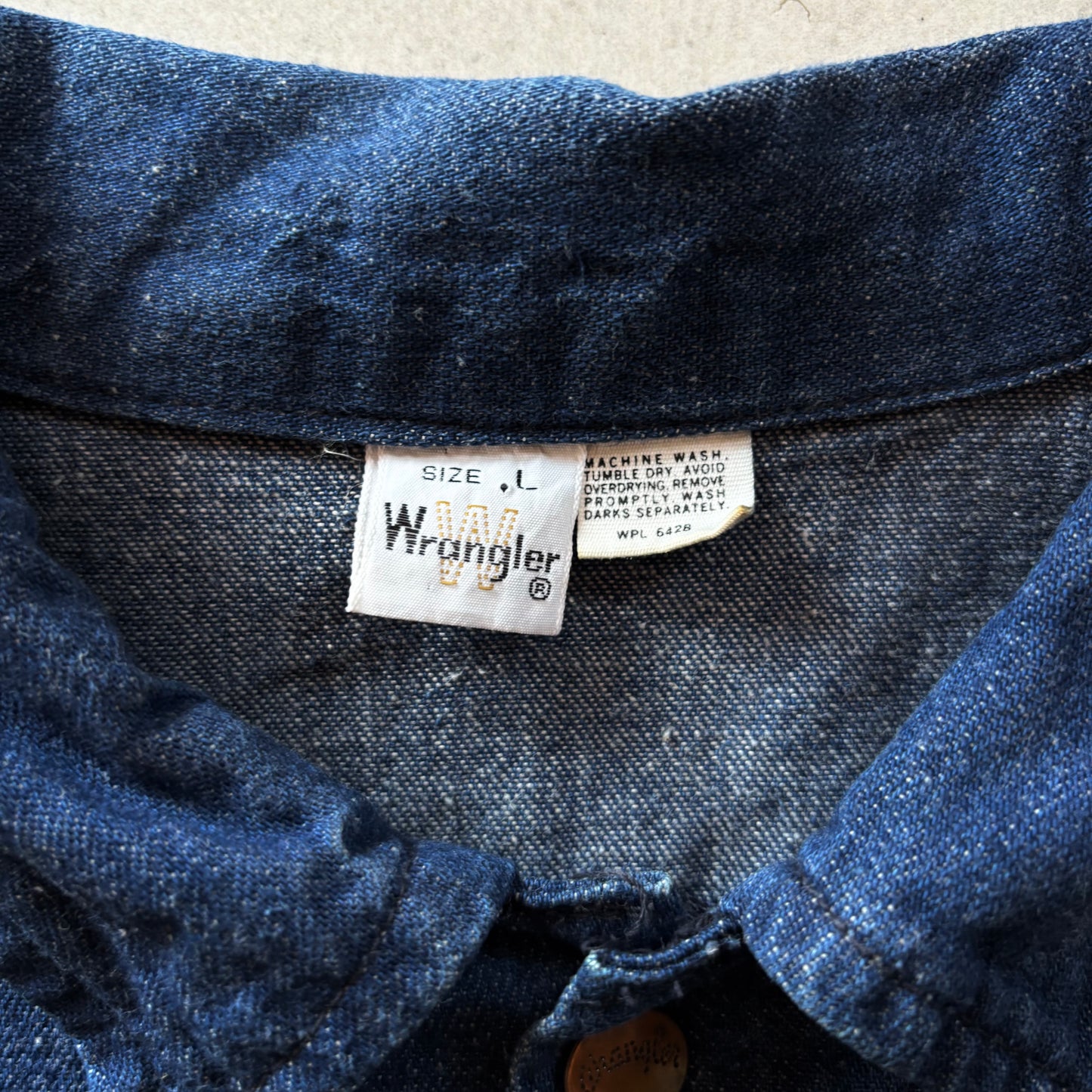 (S BOXY) VINTAGE EARLY 90s DENIM JACKET WRANGLER