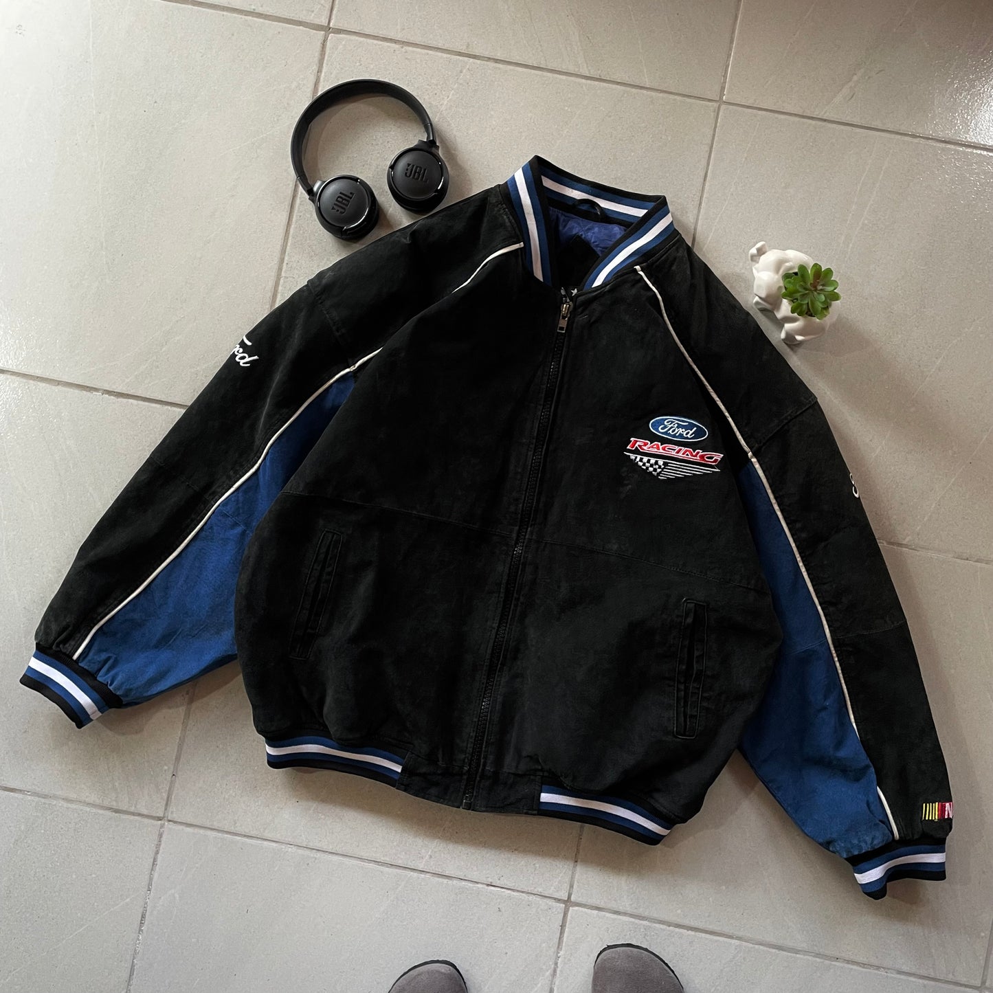 (XL) Ford Racing Nascar - Leather Jacket