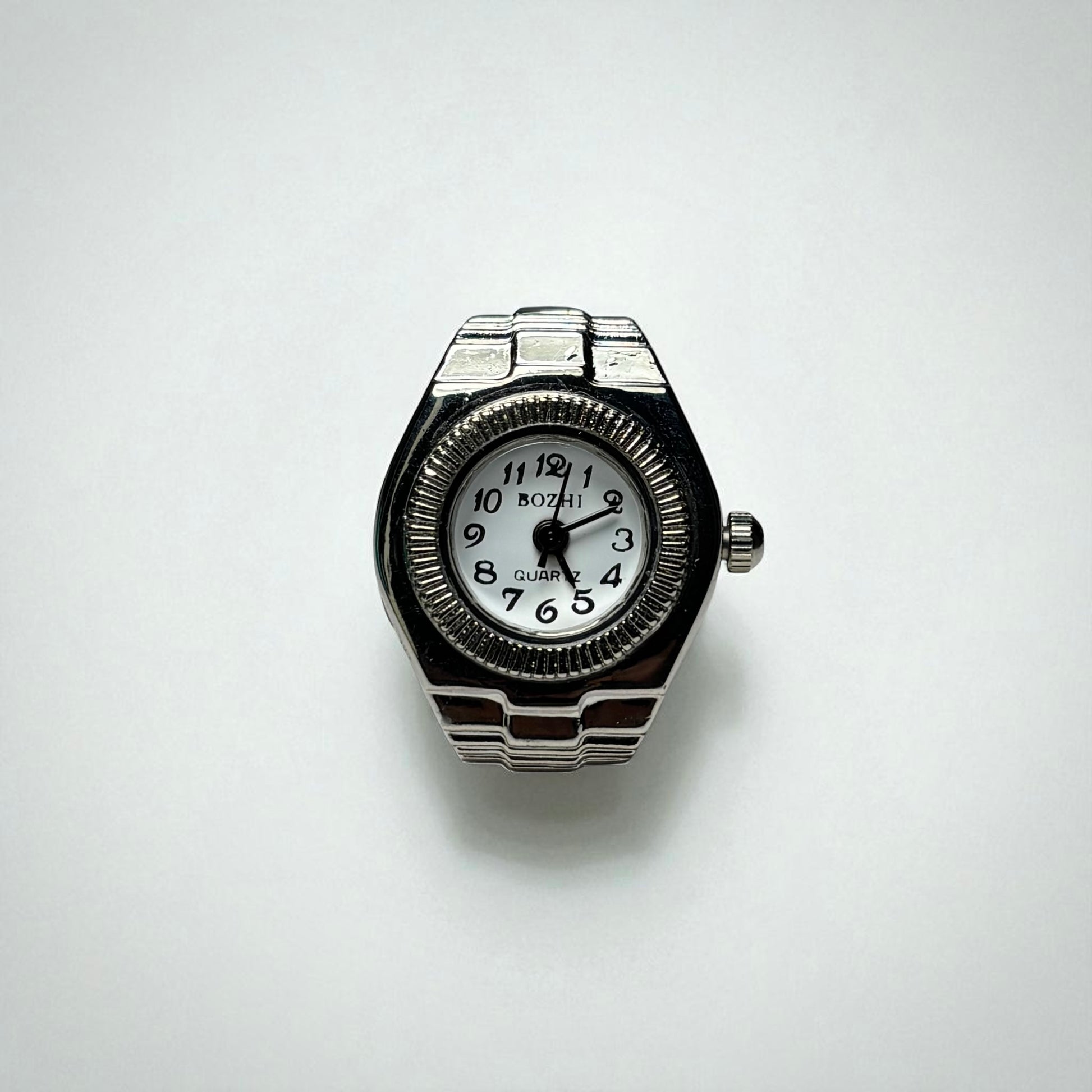 RING WATCH SILVER WHITE