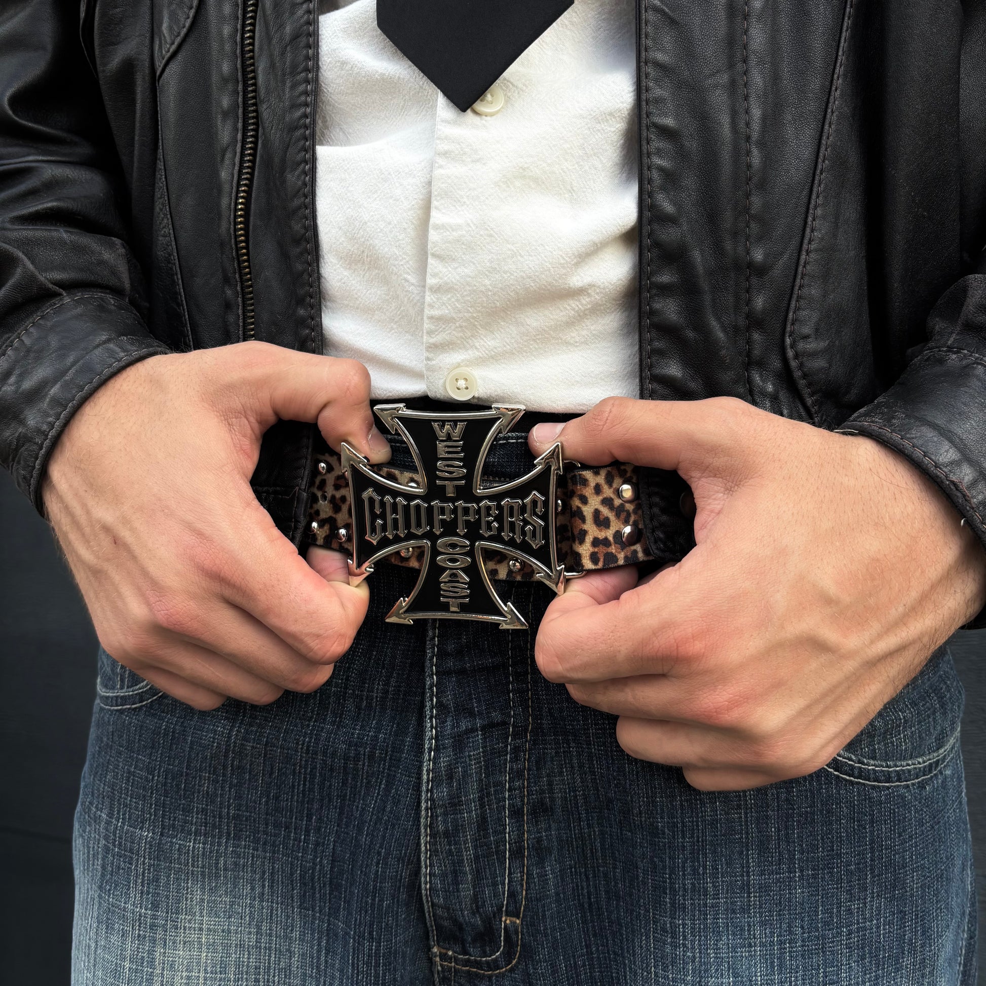 WEST COST CHOPPERS LEOPARD PRINT BELT