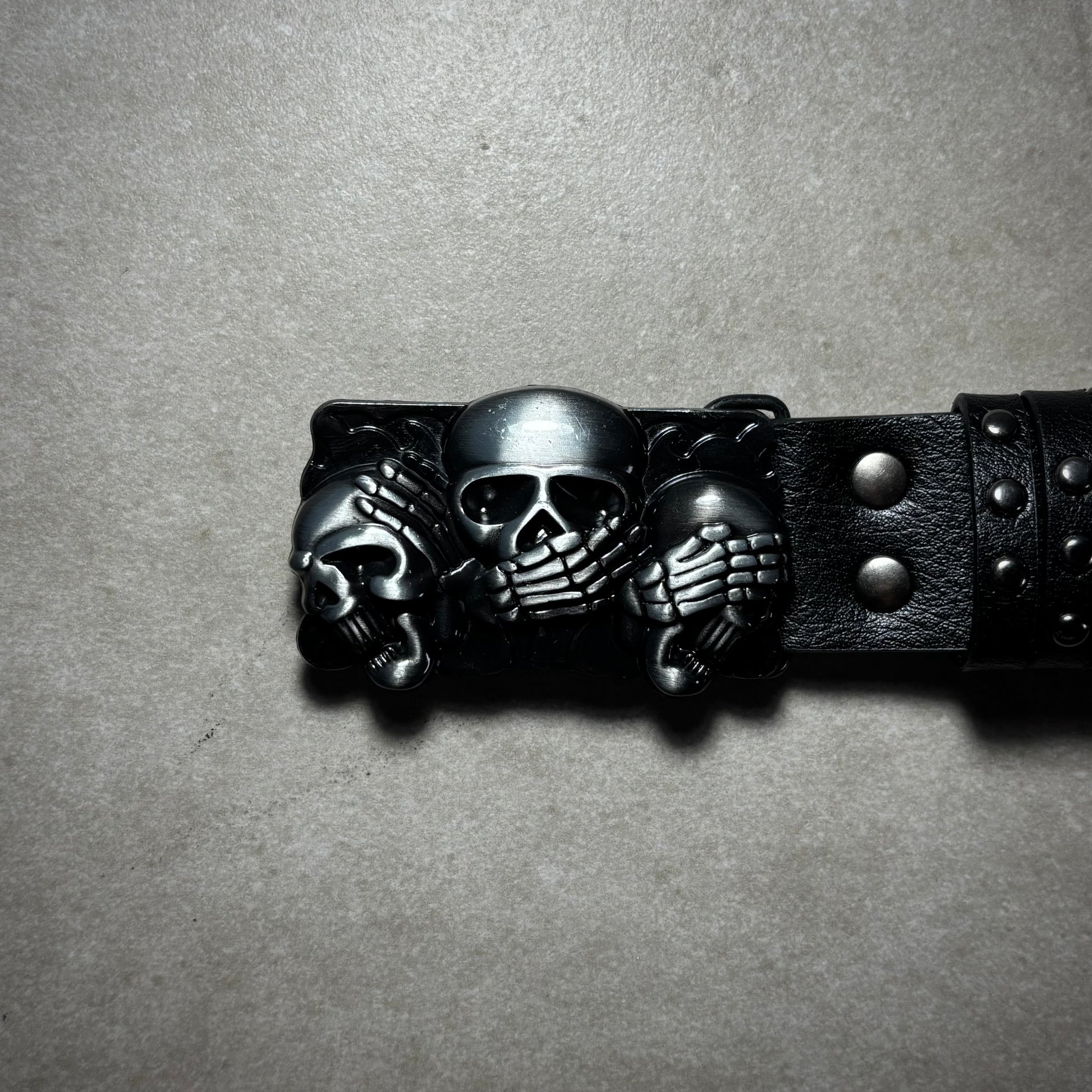 SKELETONS LEATHER BELT