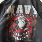 (L) NAVY VINTAGE HOODIE FULL ZIP
