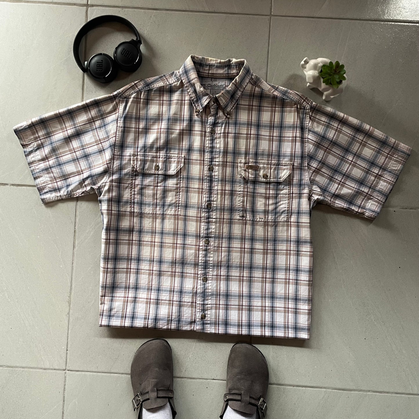 (M Boxy) Carhartt Button Tee