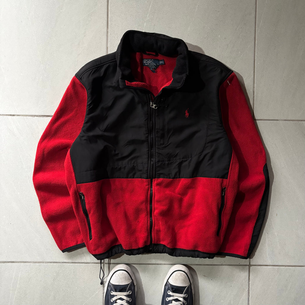 (FIT L) RALPH LAUREN FLEECE JACKET - CON GORRA