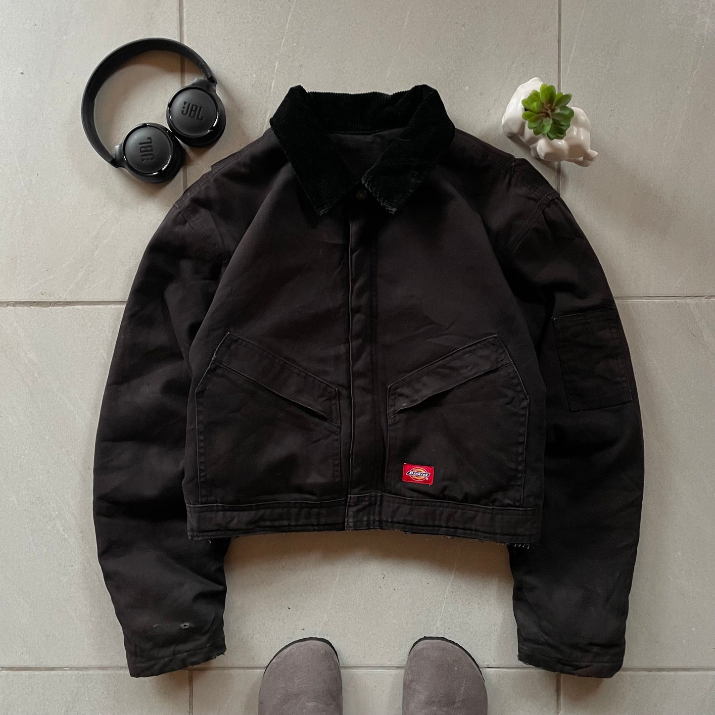 (S fit M Cropp)Overol Jacket Dickies Café Faded