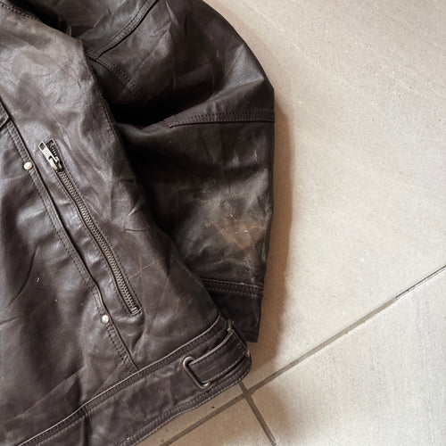 (L) DANIER LEATHER JACKET MOCCA