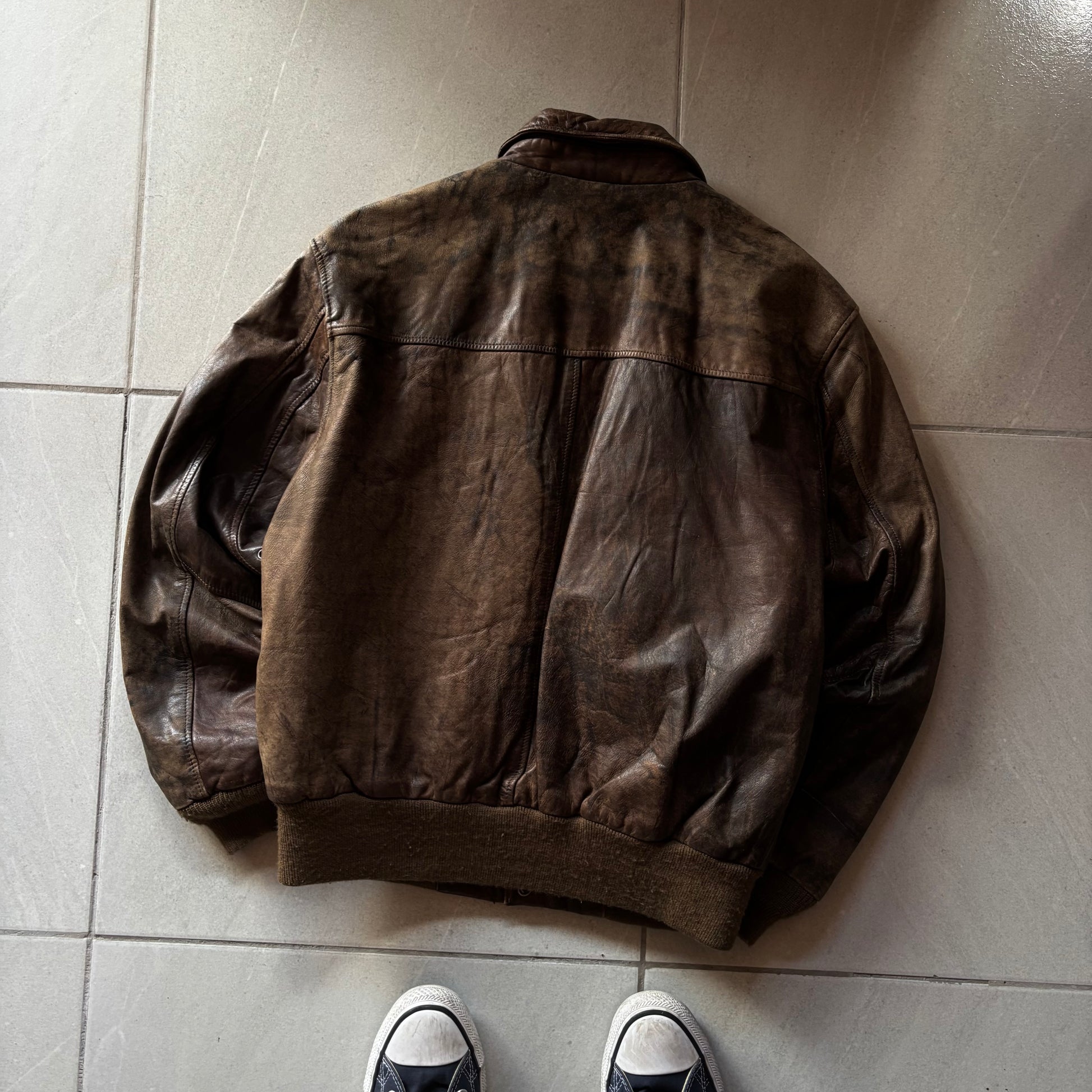 (M BOXY) VINTAGE HUNT CLUB PERFECT LEATHER JACKET