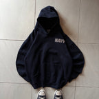 (L) NAVY VINTAGE HOODIE REFLECTIVA