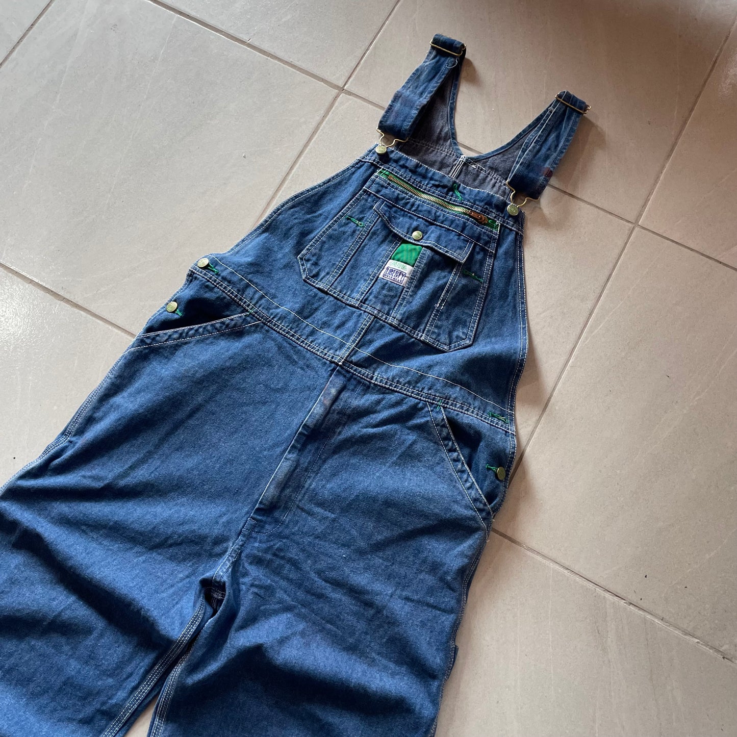 (34/32) LIBERTY Carpenter Style Denim Overalls