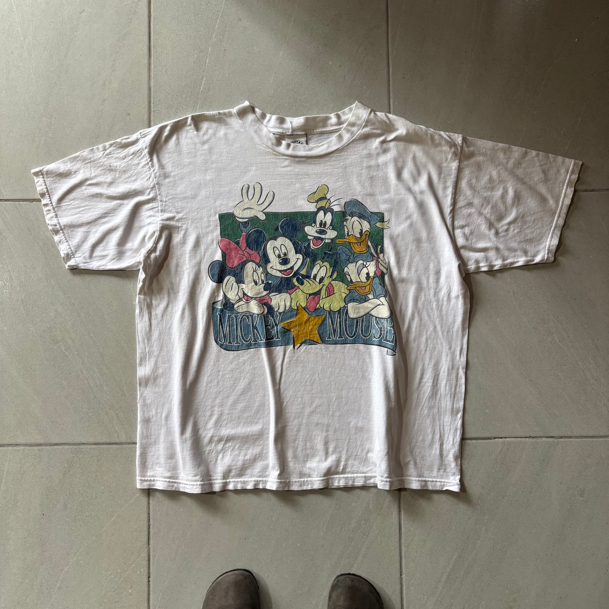 (Xl BOXY) VINTAGE MICKEY MOUSE CREW TEE