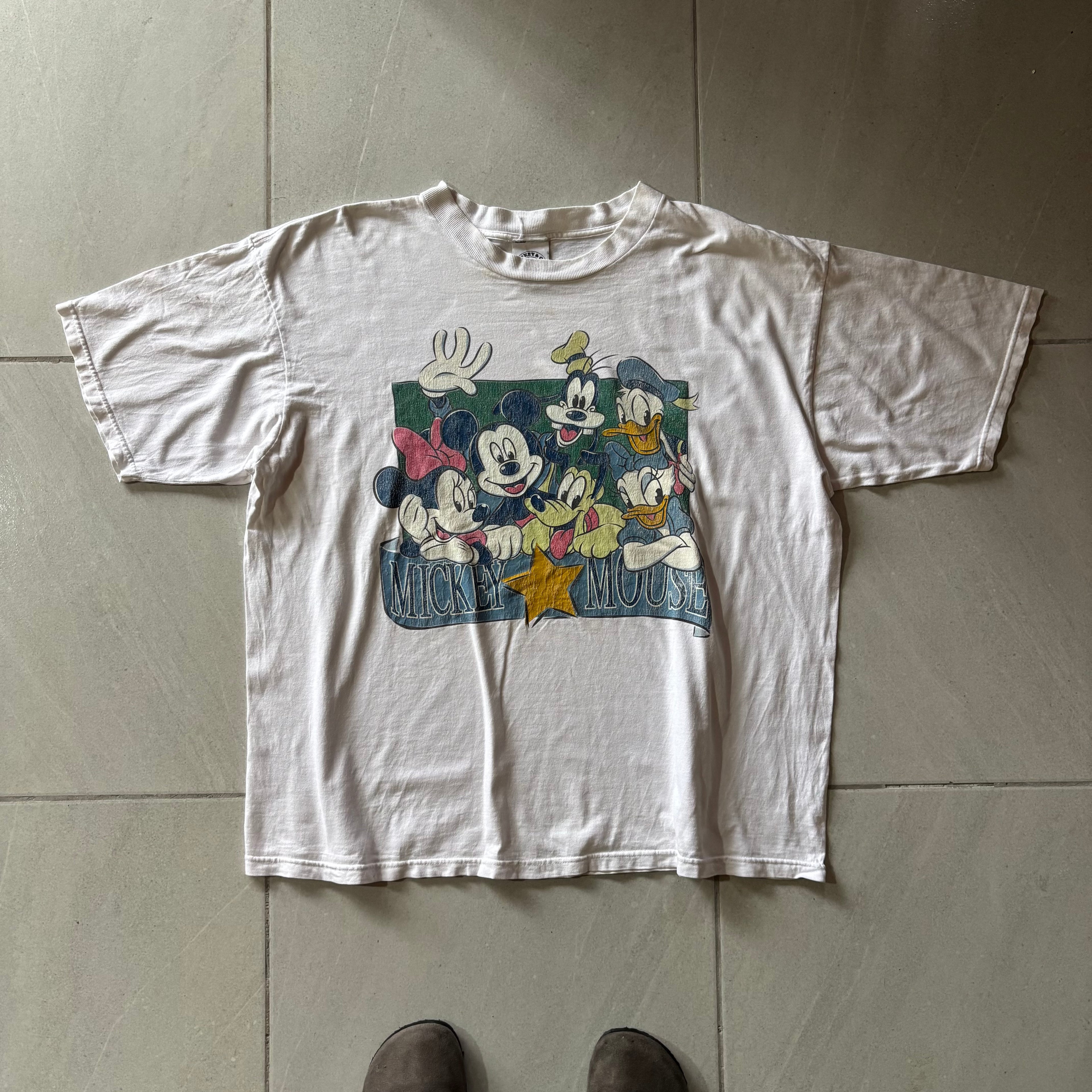 (Xl BOXY) VINTAGE MICKEY MOUSE CREW TEE